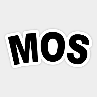 MOS Bold Black Sticker